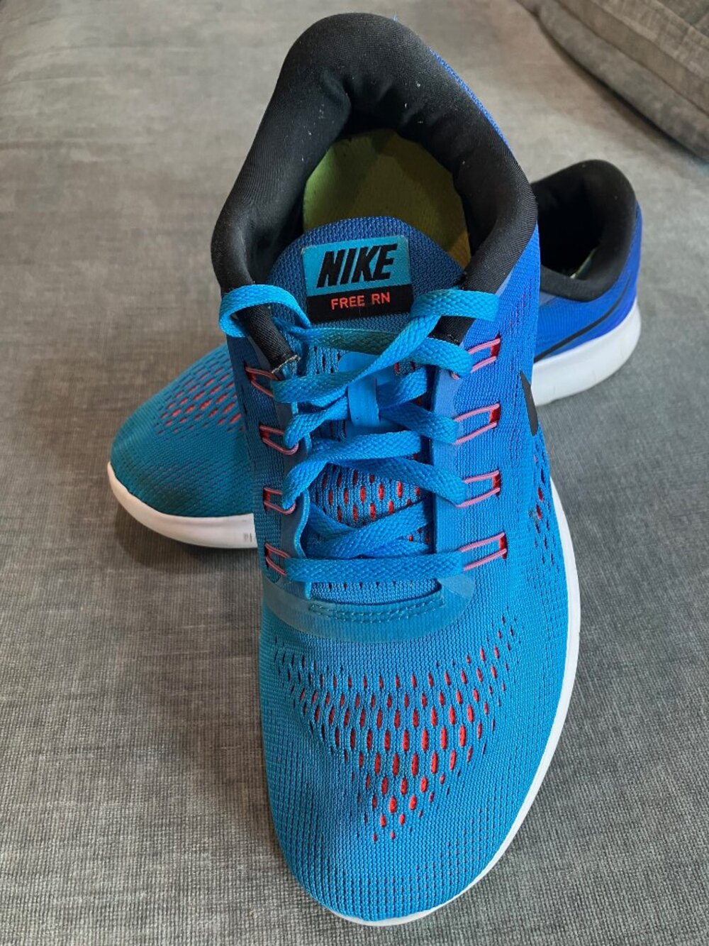 Nike Free RN Mens 9 Blue Teal Running Shoes Sneakers Lightweight Athletic